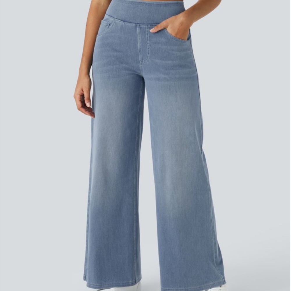 HALARA Flex Flare Wide-Leg Denim Jeans - Size SMALL